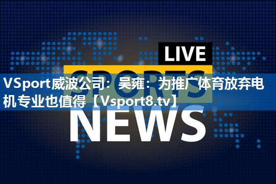 <strong>VSport威波公司：吴雍：为推广体育放弃电机专业也值得</strong>